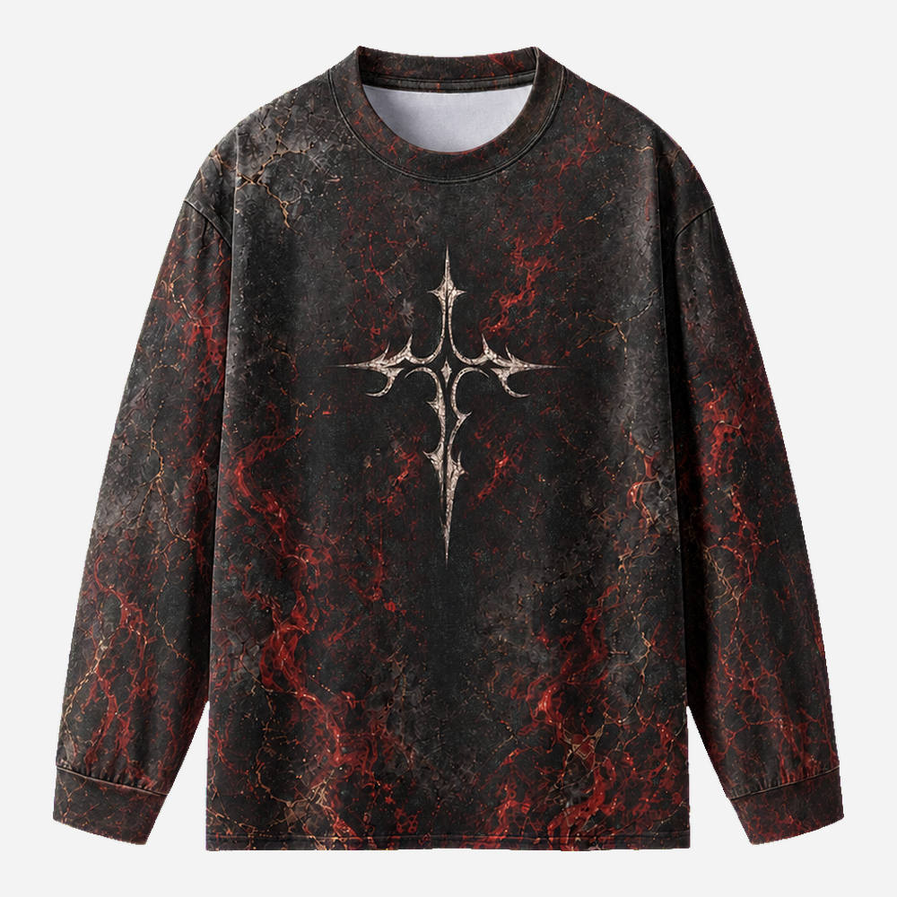 Angel Warrior Eco Oversized Long-Sleeve Graphic Tees · GRS Certified