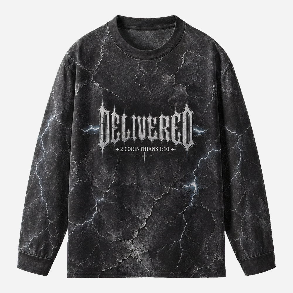 Storm Delivered Eco Oversized Long-Sleeve Graphic Tees · GRS Certified
