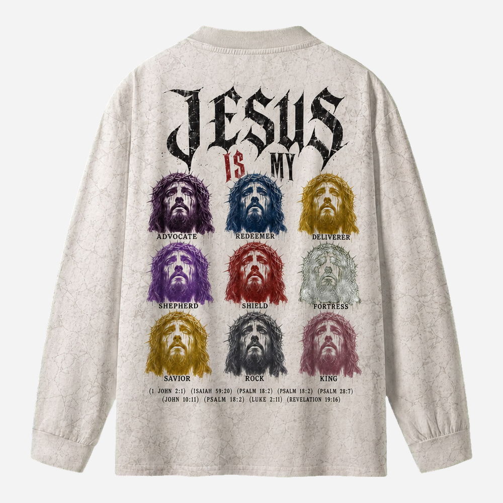Identity Portrait Eco Oversized Long-Sleeve Graphic Tees · GRS Certified