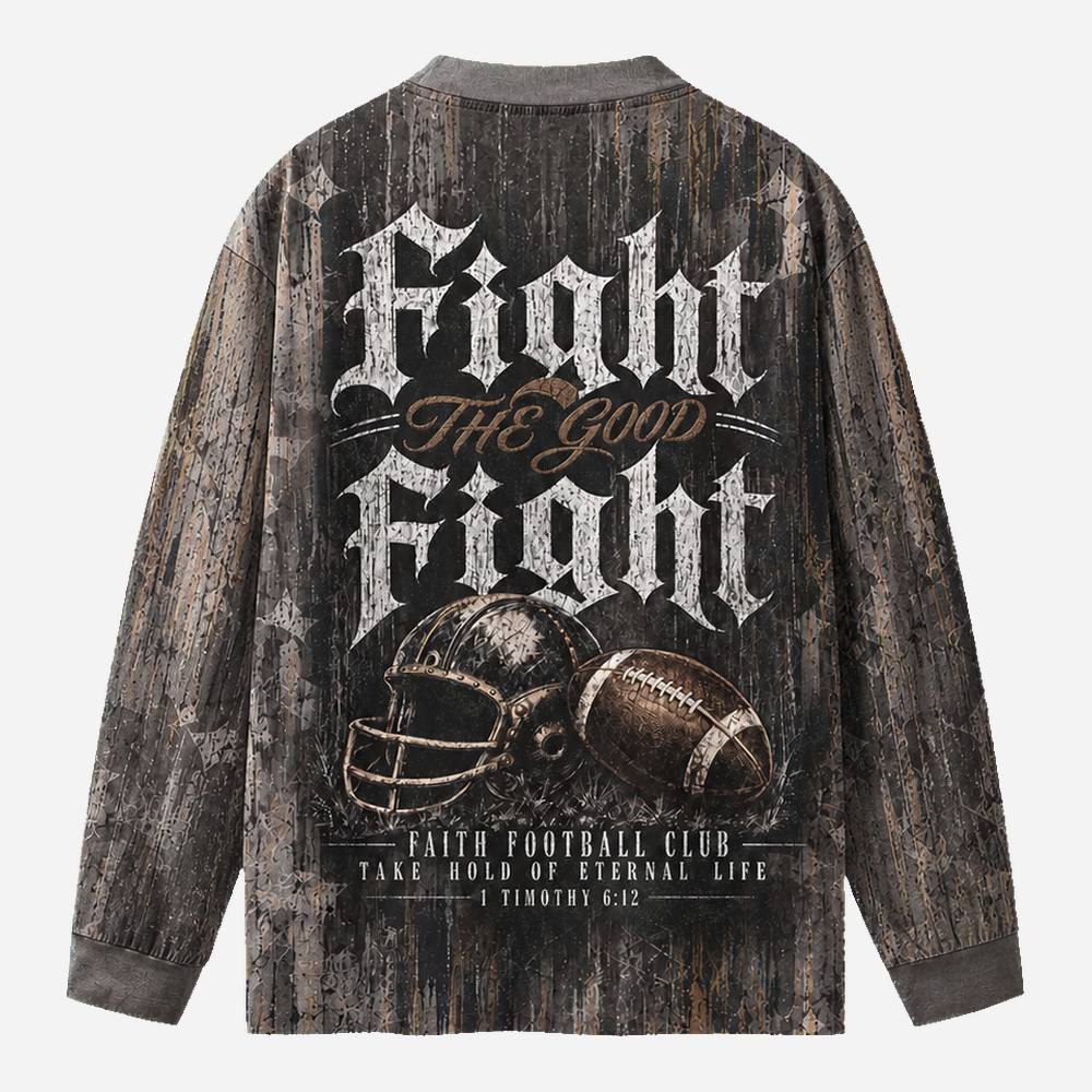 Good Fight Eco Oversized Long-Sleeve Graphic Tees · GRS Certified