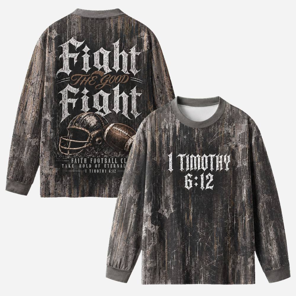 Good Fight Eco Oversized Long-Sleeve Graphic Tees · GRS Certified