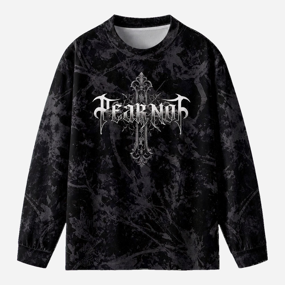 Fearless Crown Eco Oversized Long-Sleeve Graphic Tees · GRS Certified