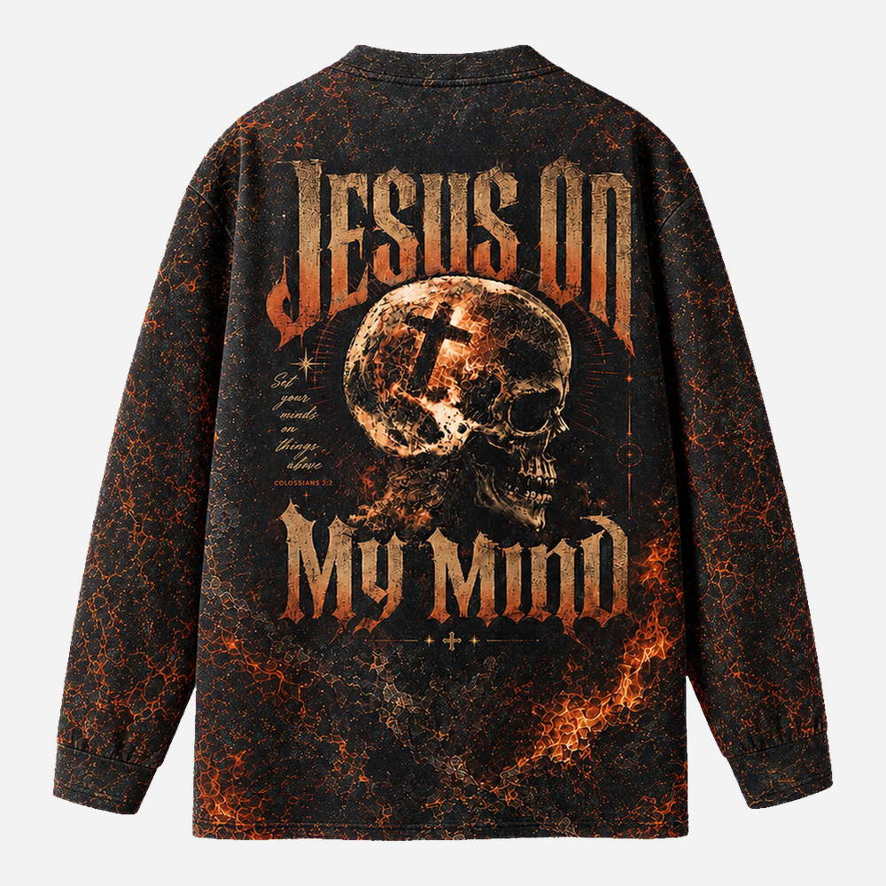 Sacred Mind Eco Oversized Long-Sleeve Graphic Tees · GRS Certified
