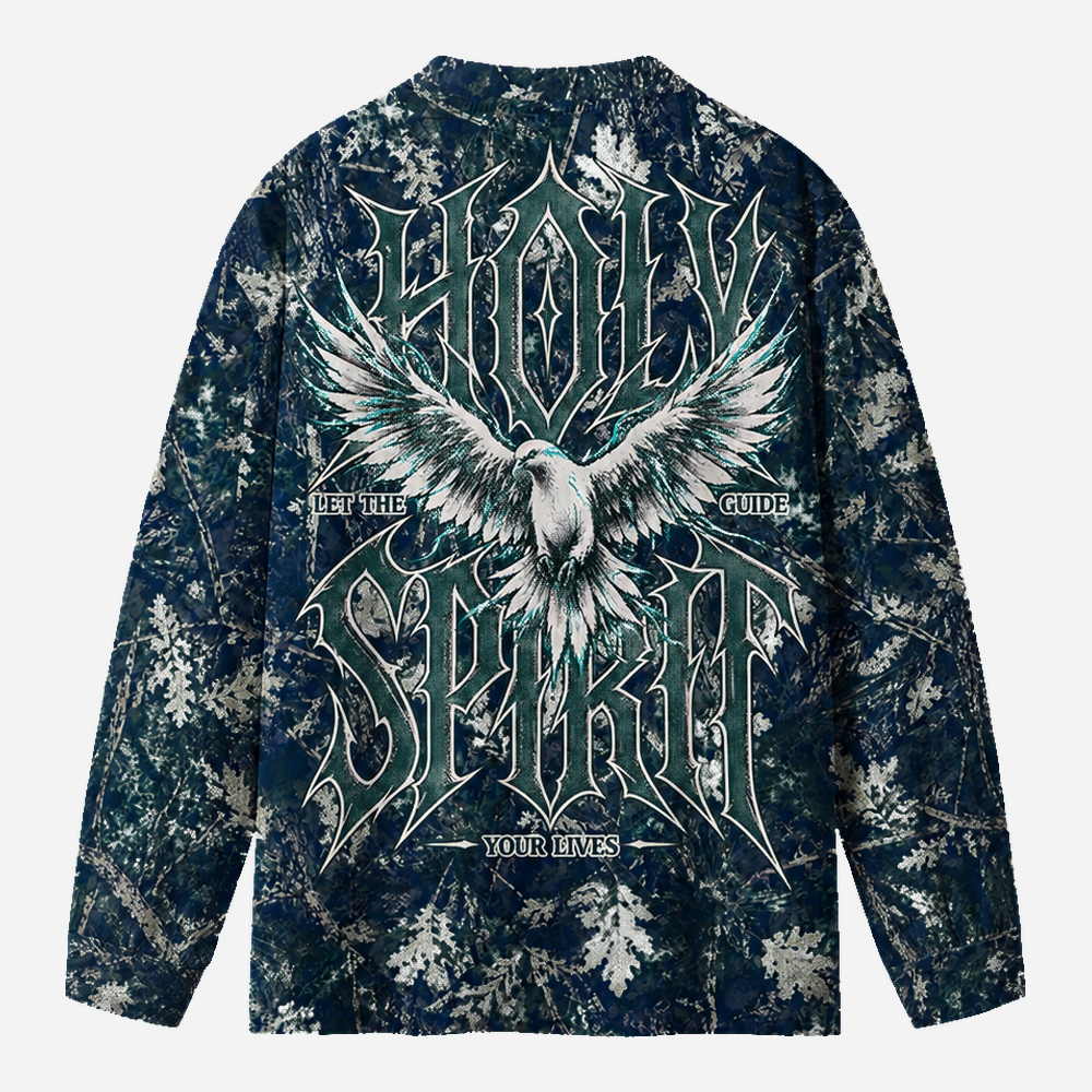Guiding Dove Eco Oversized Long-Sleeve Graphic Tees · GRS Certified