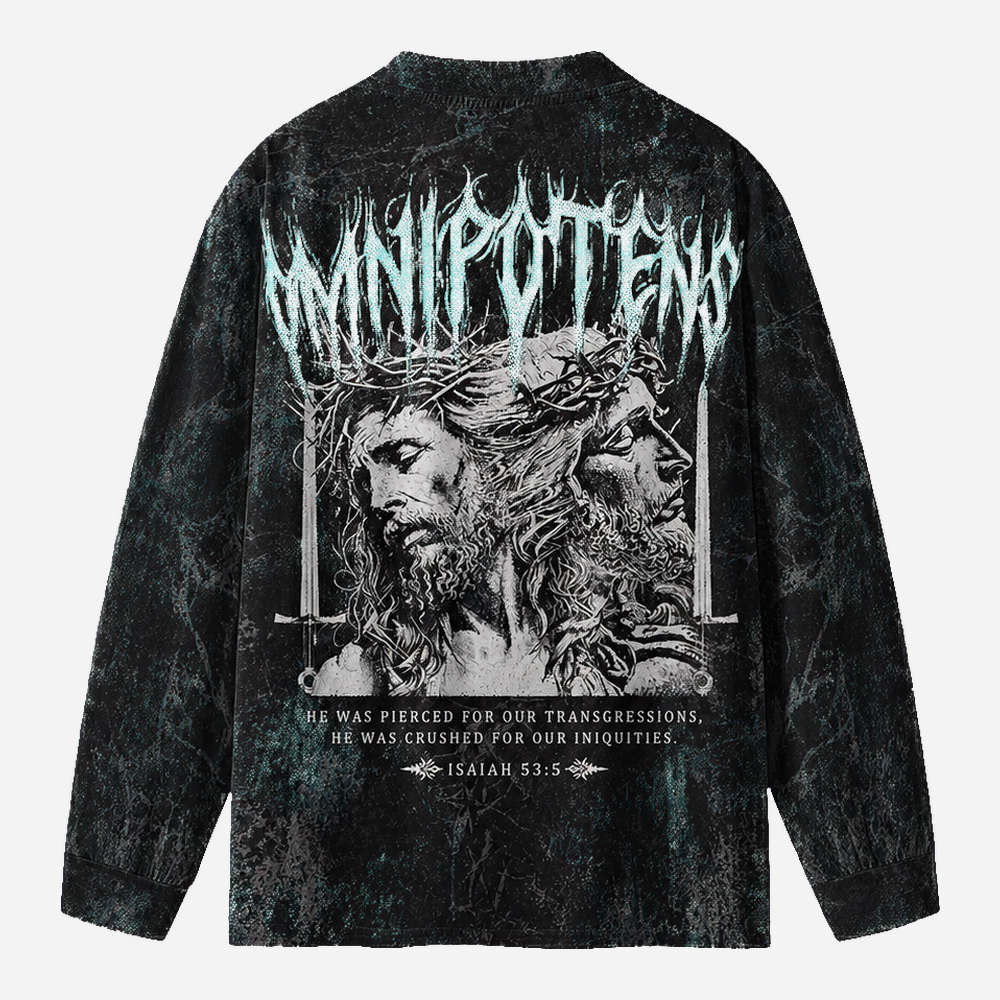 Thorned Portrait Eco Oversized Long-Sleeve Graphic Tees · GRS Certified