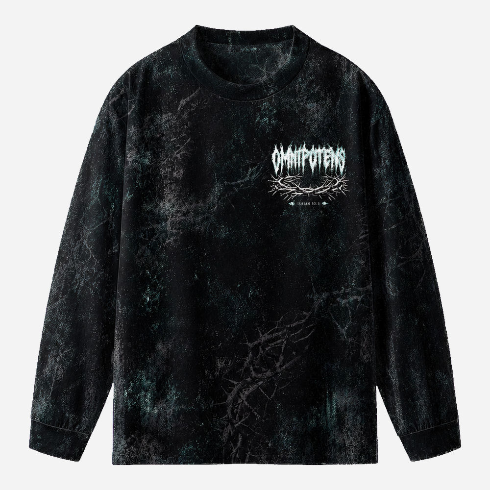 Thorned Portrait Eco Oversized Long-Sleeve Graphic Tees · GRS Certified
