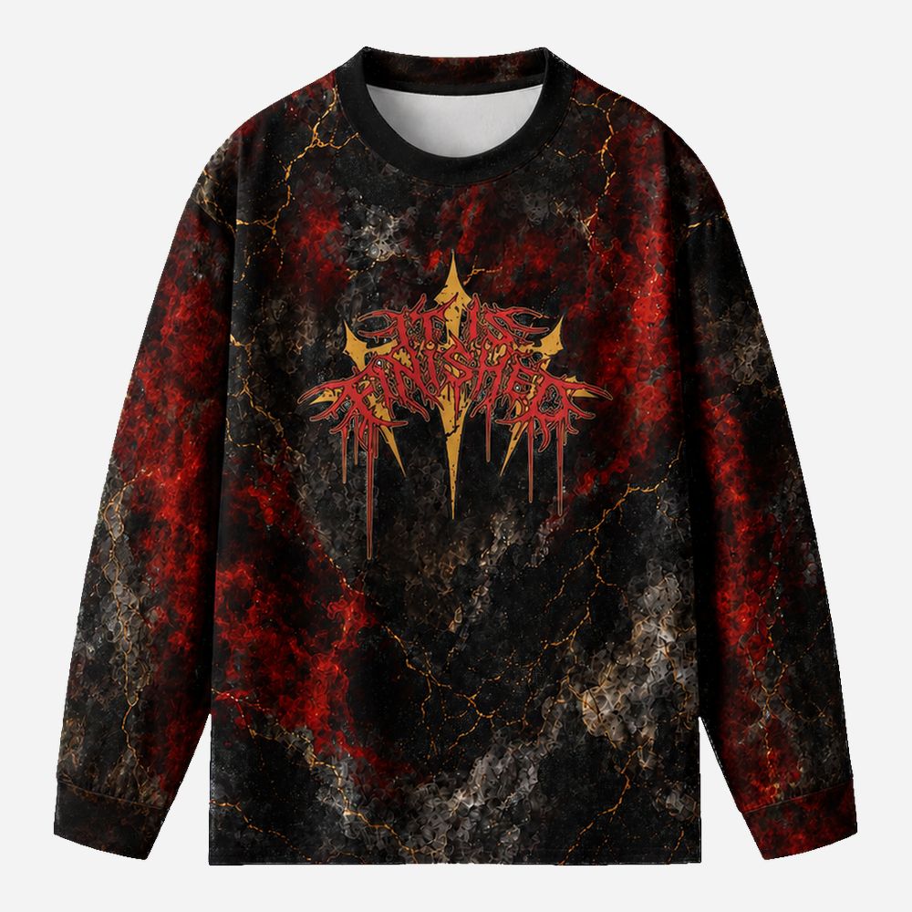 It is Finished Eco Oversized Long-Sleeve Graphic Tees · GRS Certified