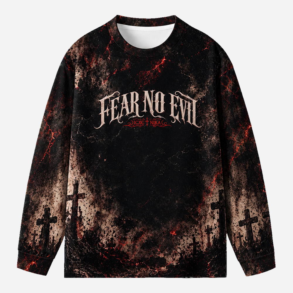 Fearless Guardian Eco Oversized Long-Sleeve Graphic Tees · GRS Certified