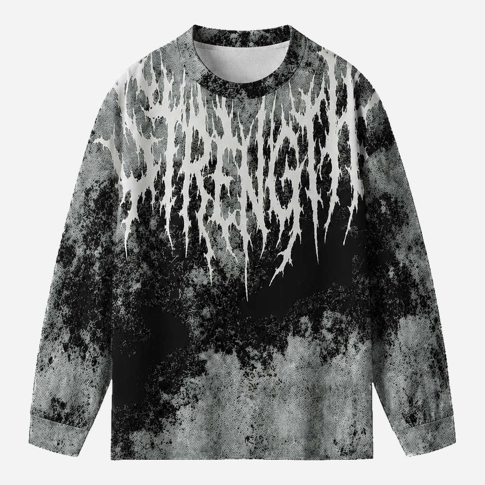 Strength Eco Oversized Long-Sleeve Graphic Tees · GRS Certified