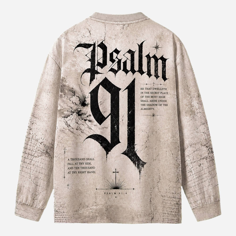 Shadow Shelter Eco Oversized Long-Sleeve Graphic Tees · GRS Certified