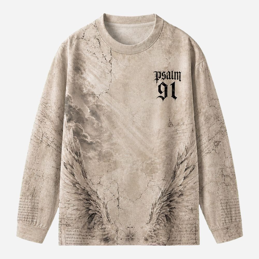 Shadow Shelter Eco Oversized Long-Sleeve Graphic Tees · GRS Certified