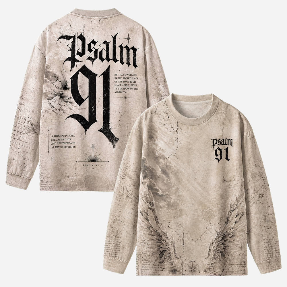 Shadow Shelter Eco Oversized Long-Sleeve Graphic Tees · GRS Certified