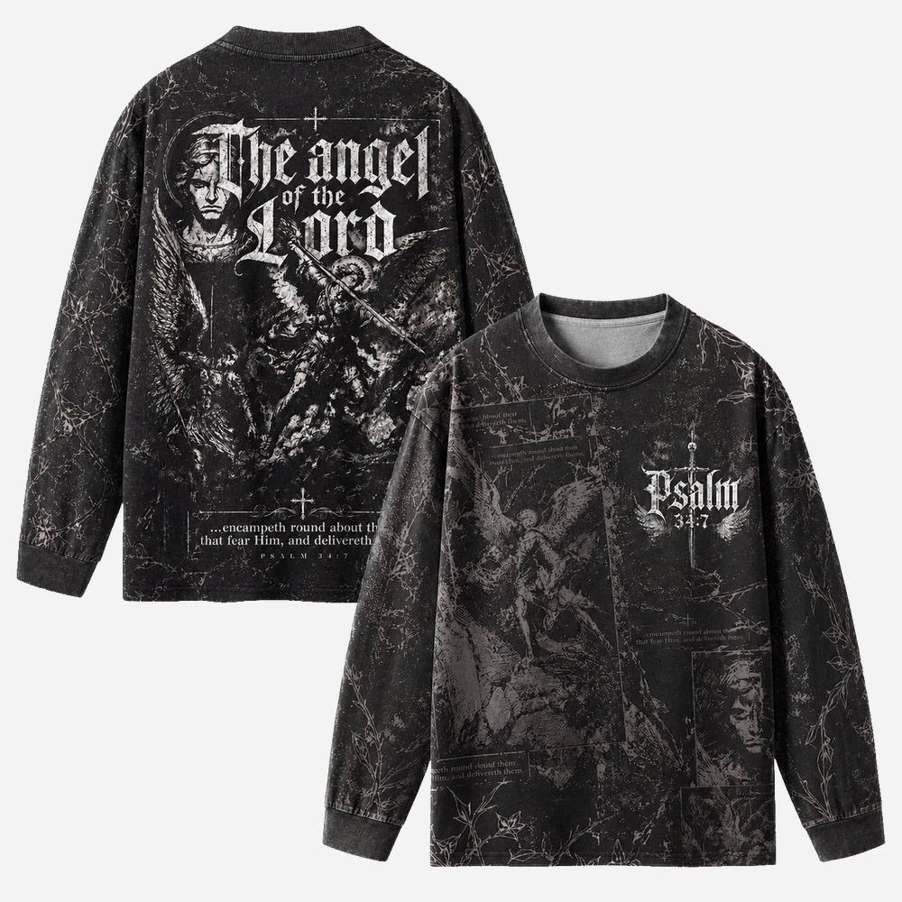 Angel Blade Eco Oversized Long-Sleeve Graphic Tees · GRS Certified