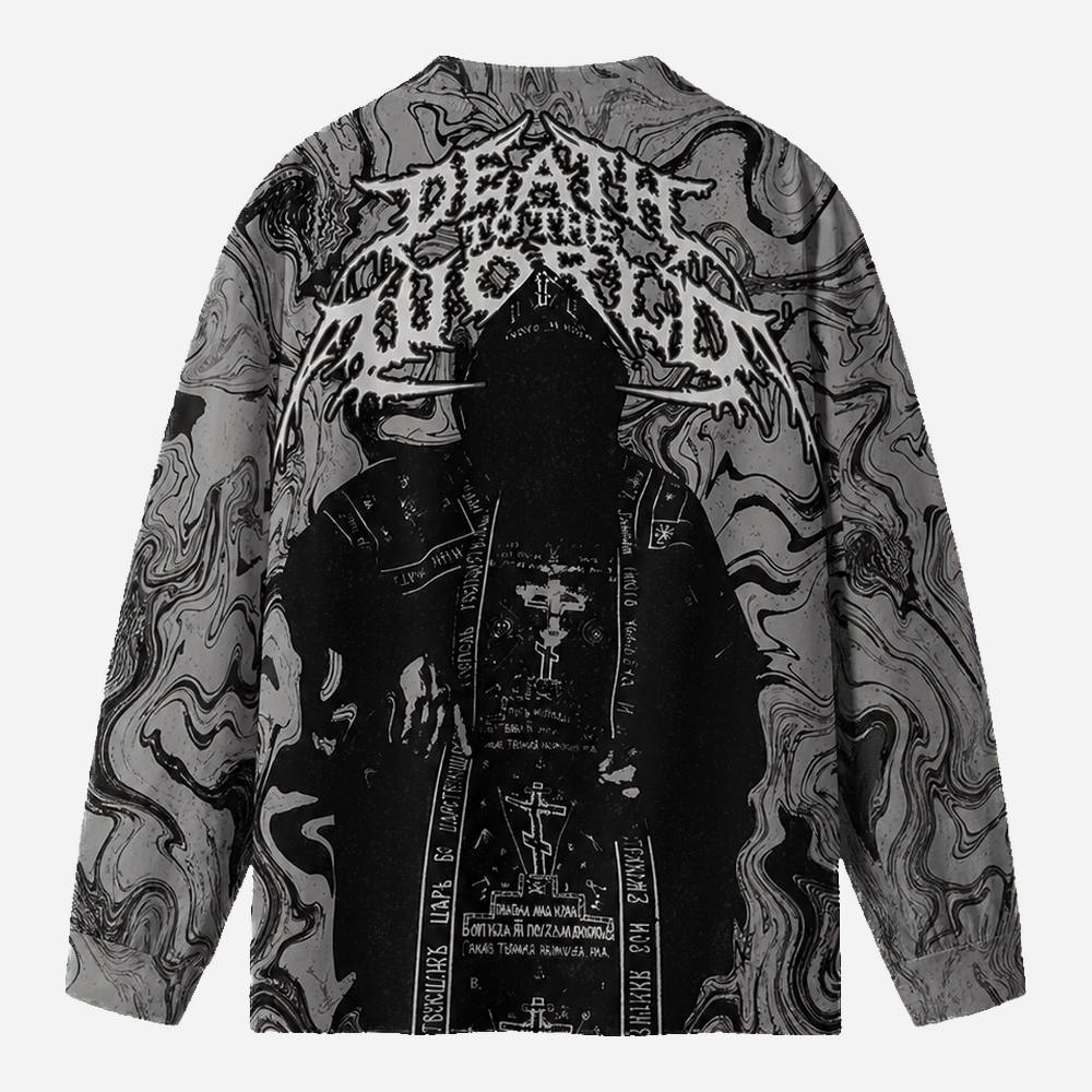 Death To The World Eco Oversized Long-Sleeve Graphic Tees · GRS Certified