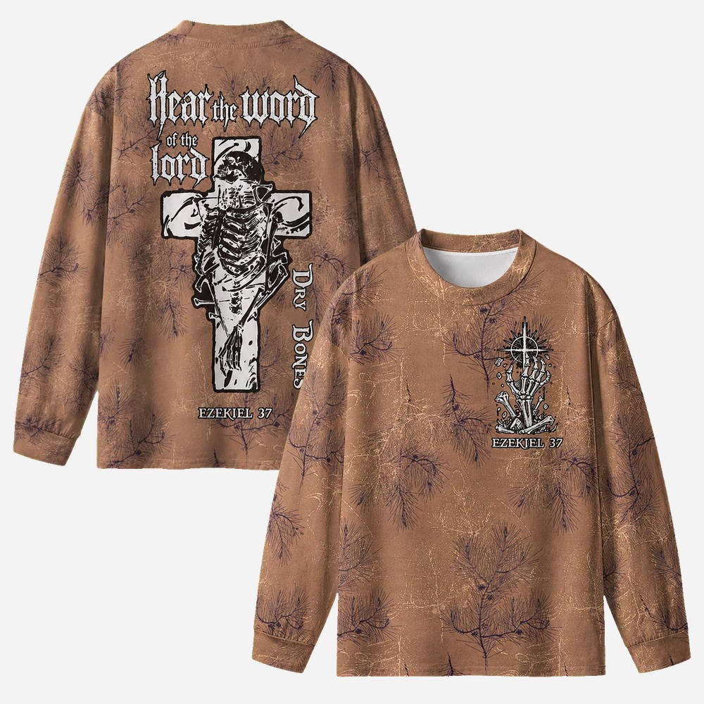 Desert Relic Eco Oversized Long-Sleeve Graphic Tees · GRS Certified