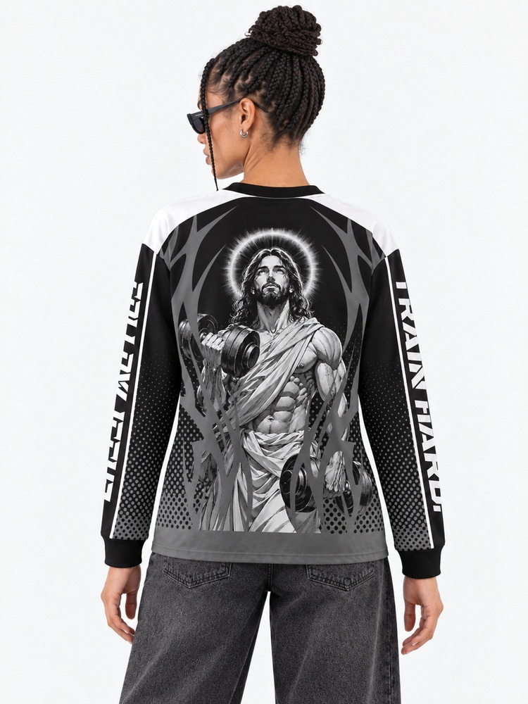 Iron Athlete Eco Oversized Long-Sleeve Graphic Tees · GRS Certified