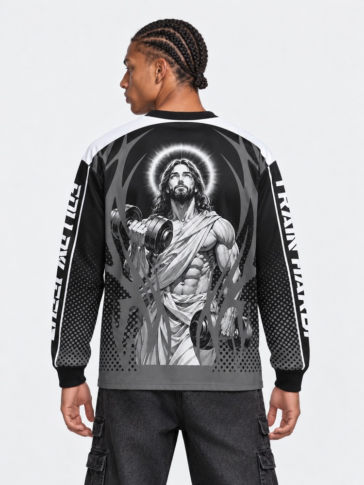 Iron Athlete Eco Oversized Long-Sleeve Graphic Tees · GRS Certified