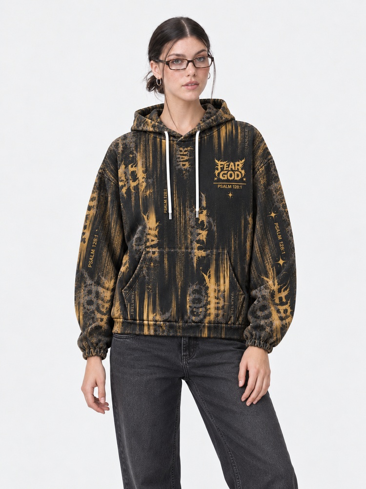 Fearless Flame All Over Print Scuba Hoodie
