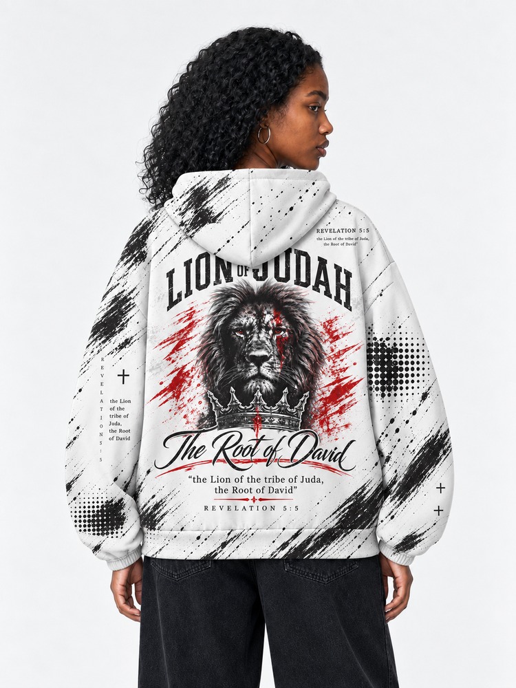 Crowned Lion All Over Print Scuba Hoodie