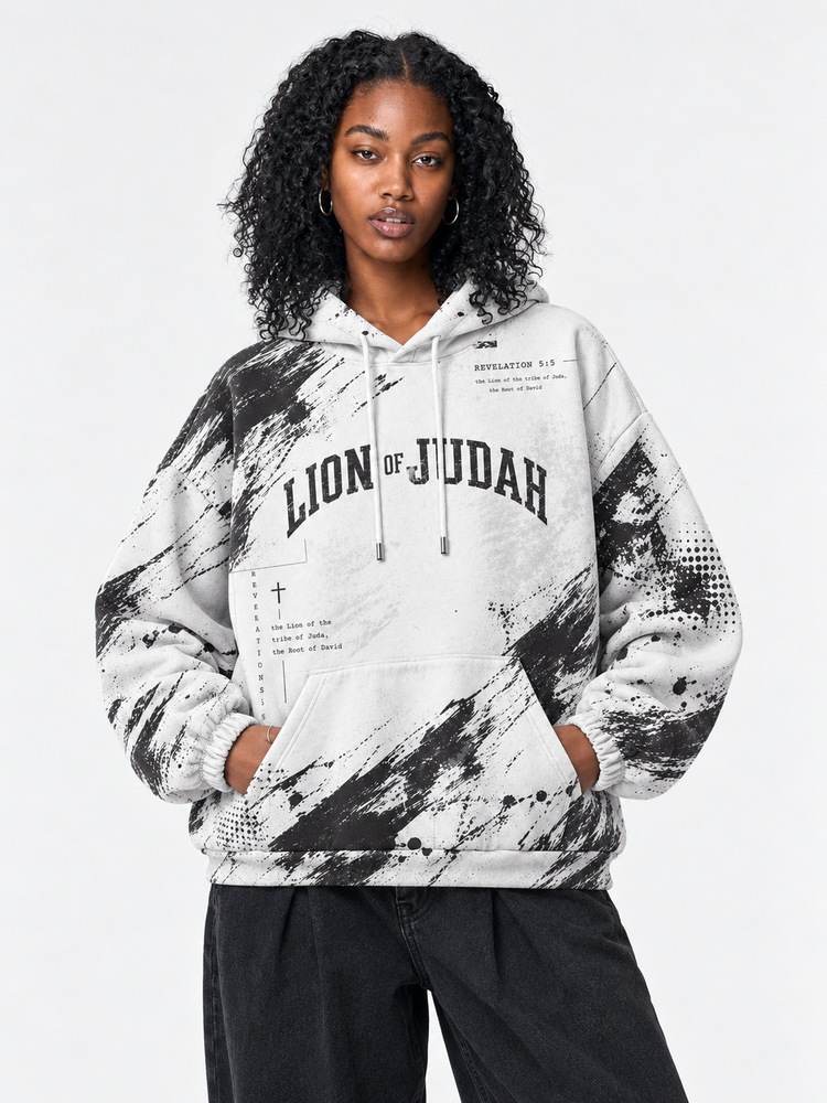 Crowned Lion All Over Print Scuba Hoodie