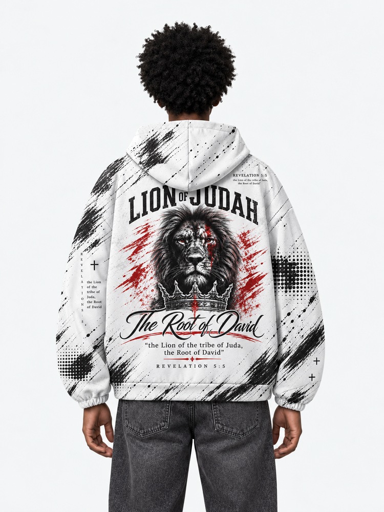 Crowned Lion All Over Print Scuba Hoodie