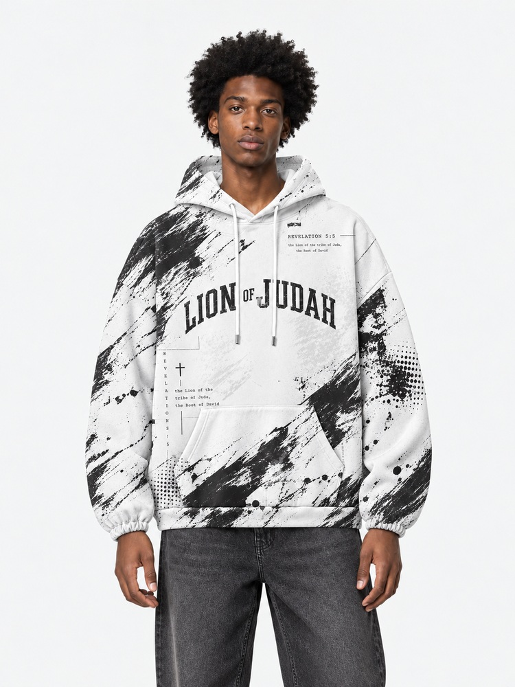 Crowned Lion All Over Print Scuba Hoodie