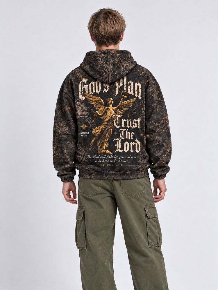 Golden Angel All Over Print Scuba Hoodie