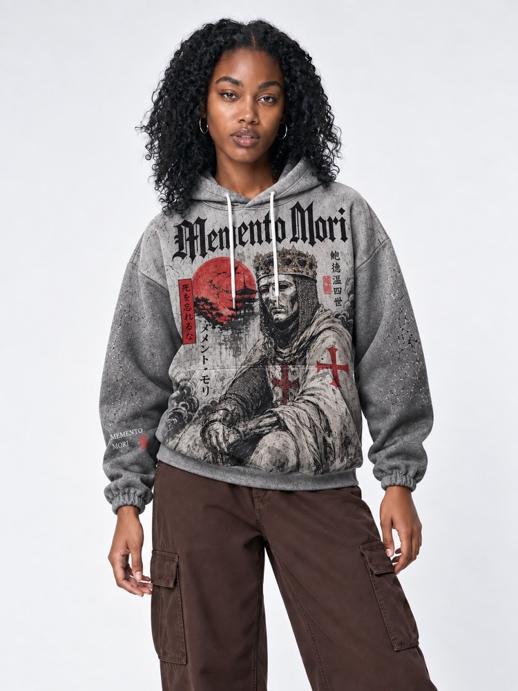 Memento Mori All Over Print Scuba Hoodie
