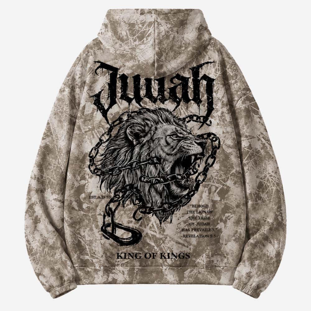 Chained Lion All Over Print Scuba Hoodie