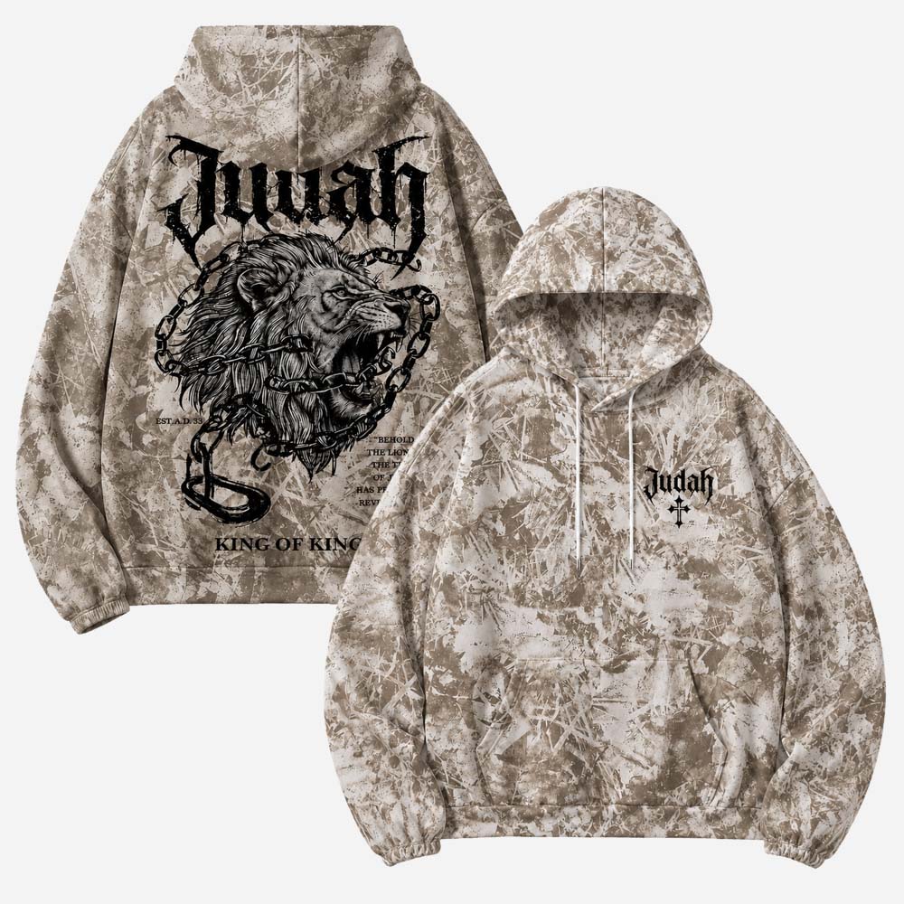 Chained Lion All Over Print Scuba Hoodie