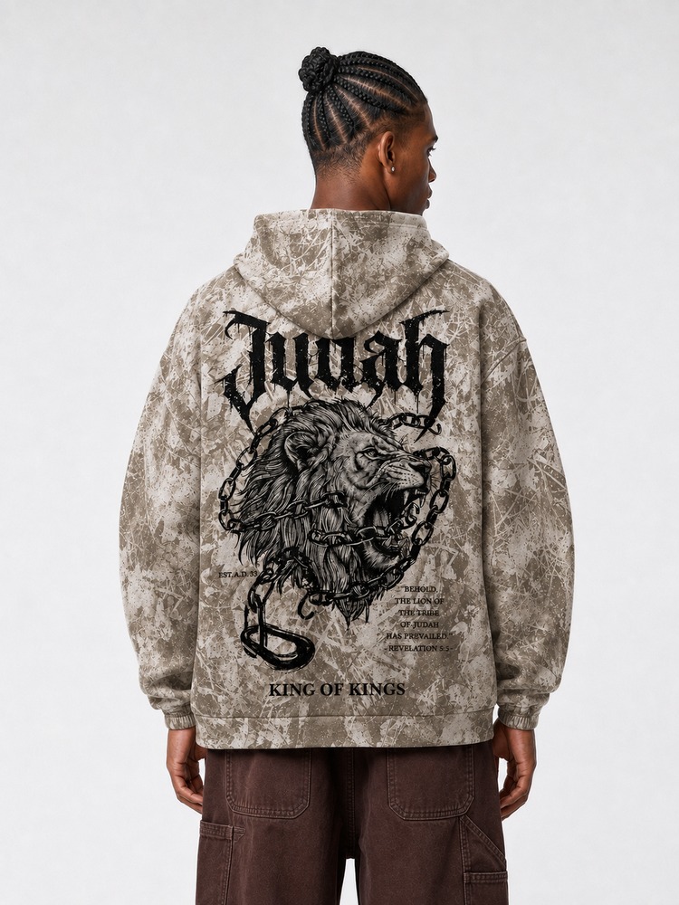 Chained Lion All Over Print Scuba Hoodie