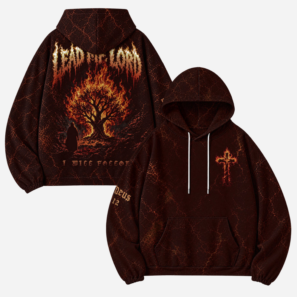 Flame Tree All Over Print Scuba Hoodie