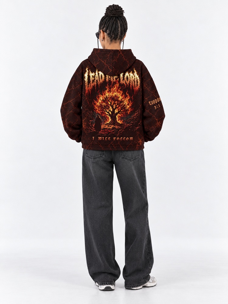 Flame Tree All Over Print Scuba Hoodie