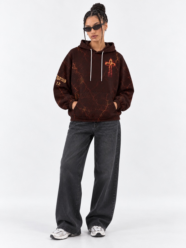 Flame Tree All Over Print Scuba Hoodie