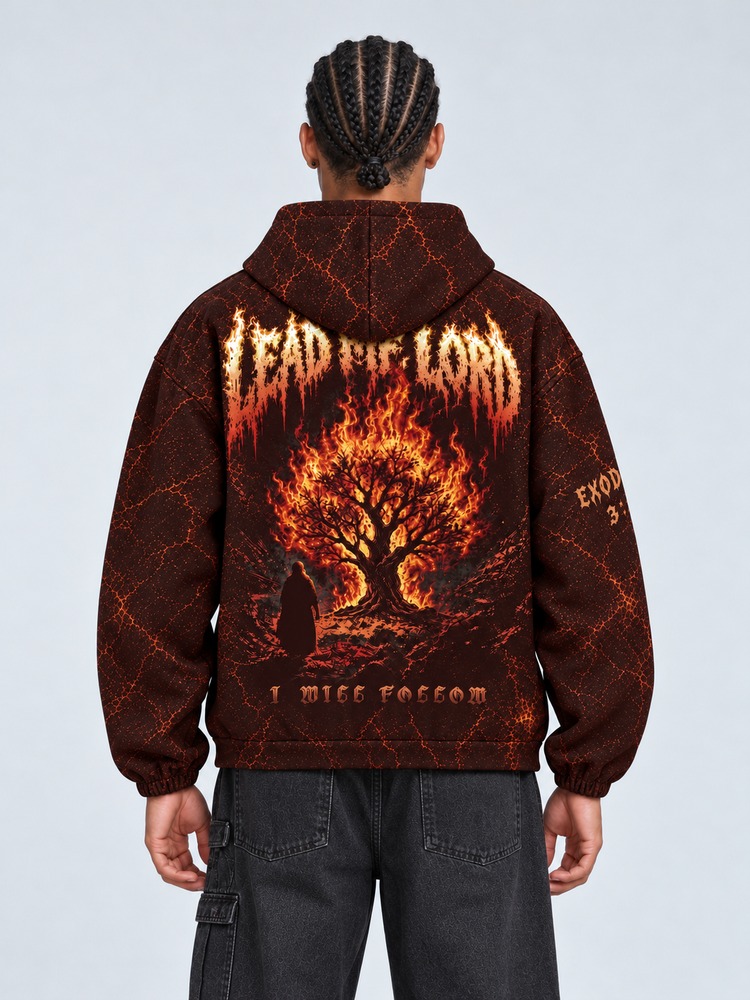 Flame Tree All Over Print Scuba Hoodie