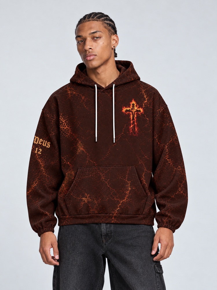 Flame Tree All Over Print Scuba Hoodie