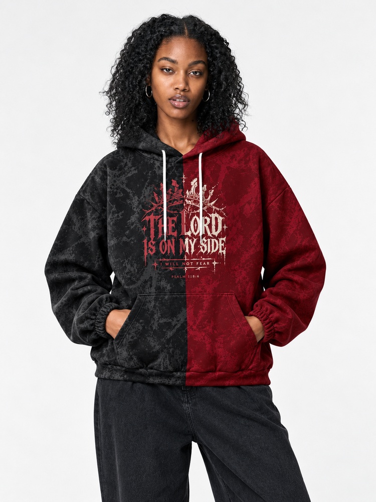 Crimson Divide All Over Print Scuba Hoodie