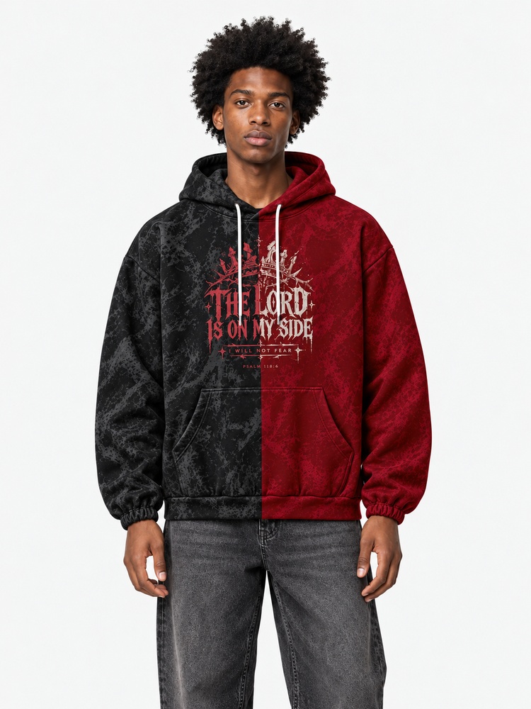 Crimson Divide All Over Print Scuba Hoodie