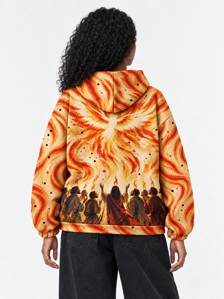 Flame Ascend All Over Print Scuba Hoodie