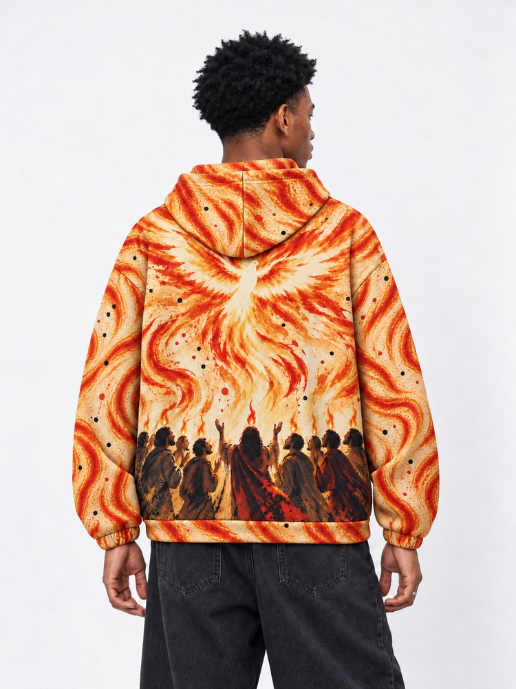 Flame Ascend All Over Print Scuba Hoodie