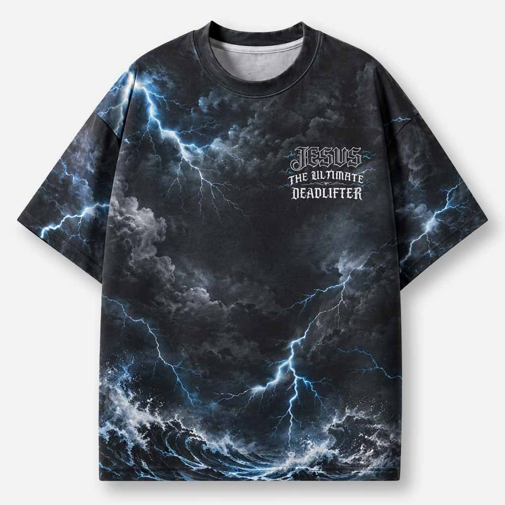 The Ultimate Deadlifter Eco Oversized Graphic Tees · GRS Certified