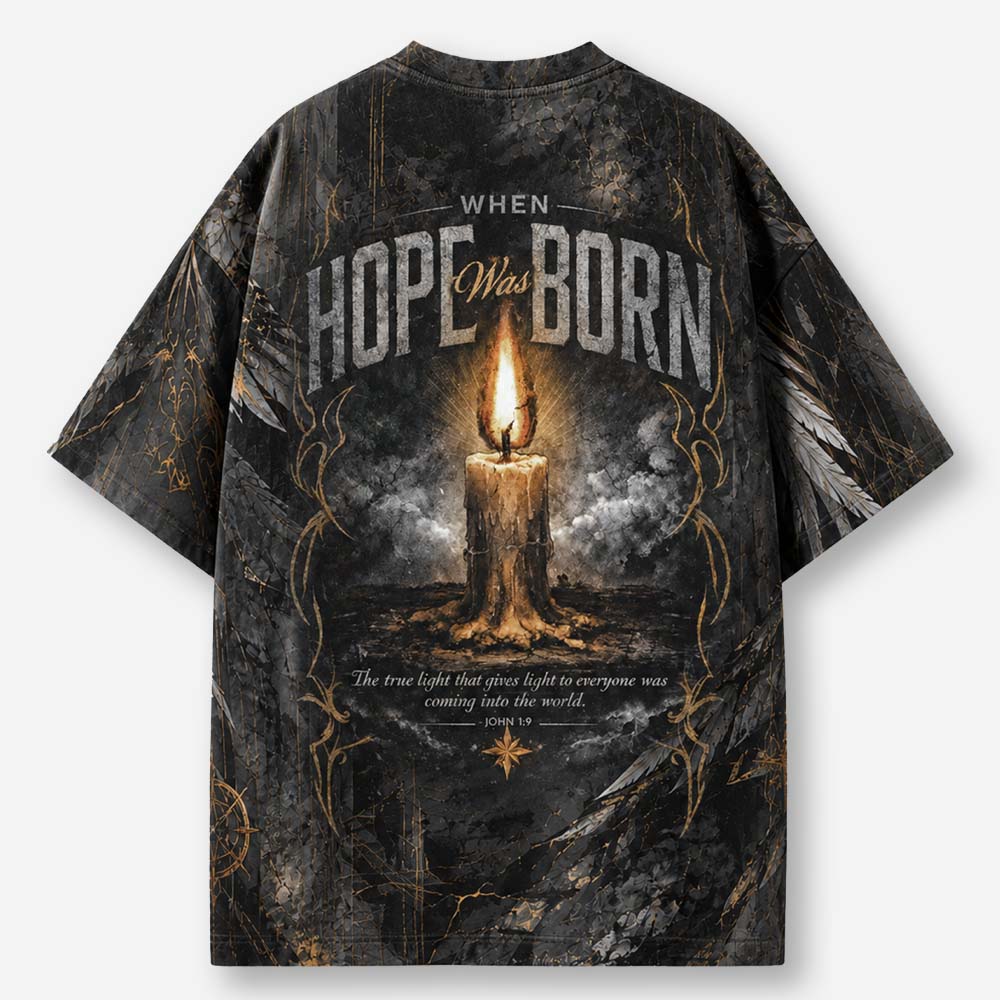 Hope Candle Eco Oversized Graphic Tees · GRS Certified