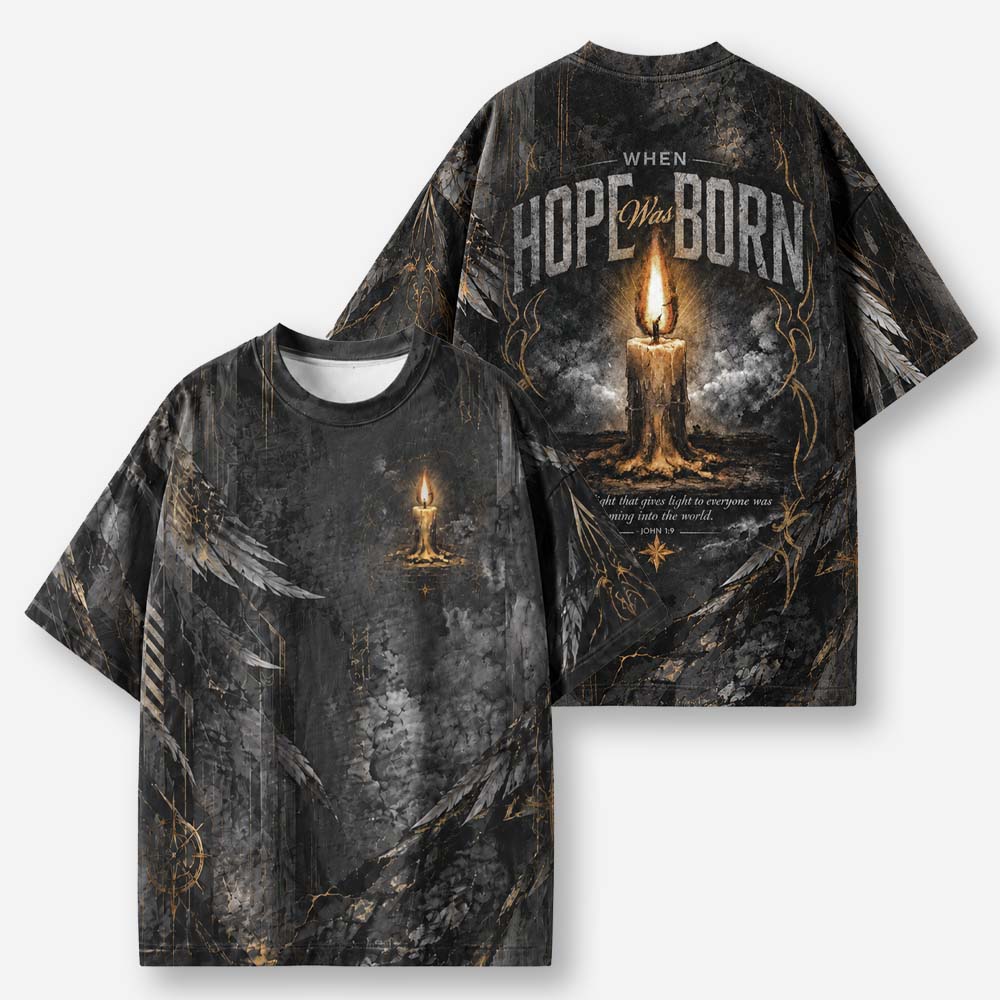 Hope Candle Eco Oversized Graphic Tees · GRS Certified