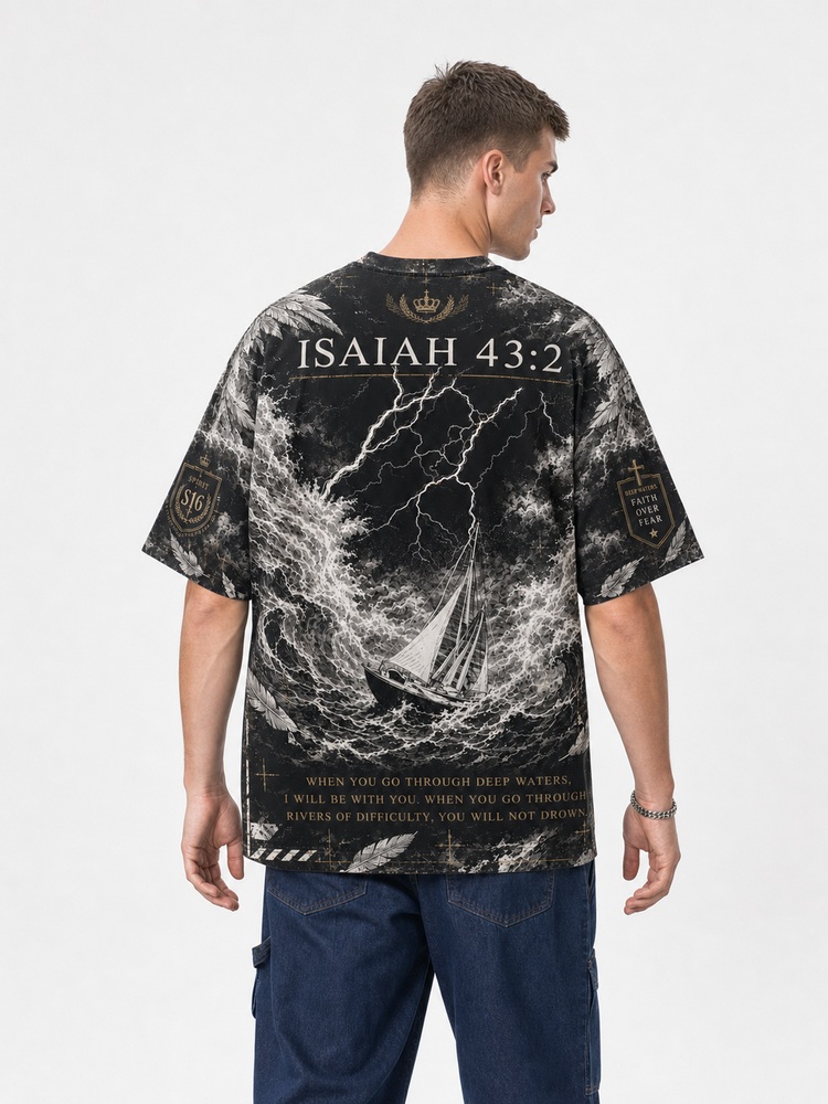 Fearless Storm Eco Oversized Graphic Tees · GRS Certified
