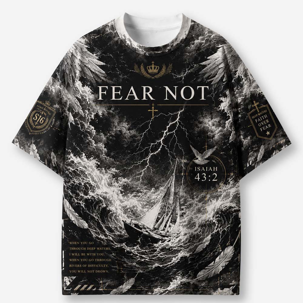 Fearless Storm Eco Oversized Graphic Tees · GRS Certified