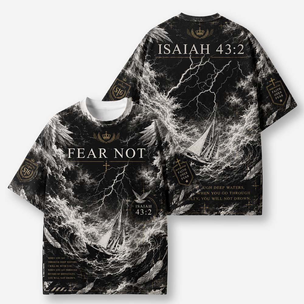 Fearless Storm Eco Oversized Graphic Tees · GRS Certified