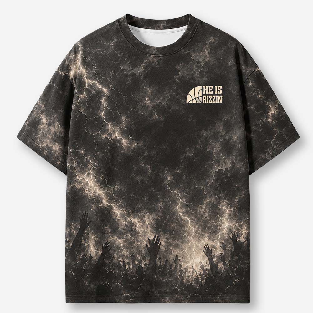 Rizzin Dunk Eco Oversized Graphic Tees · GRS Certified