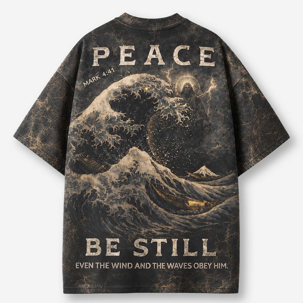 Peace Waves Eco Oversized Graphic Tees · GRS Certified