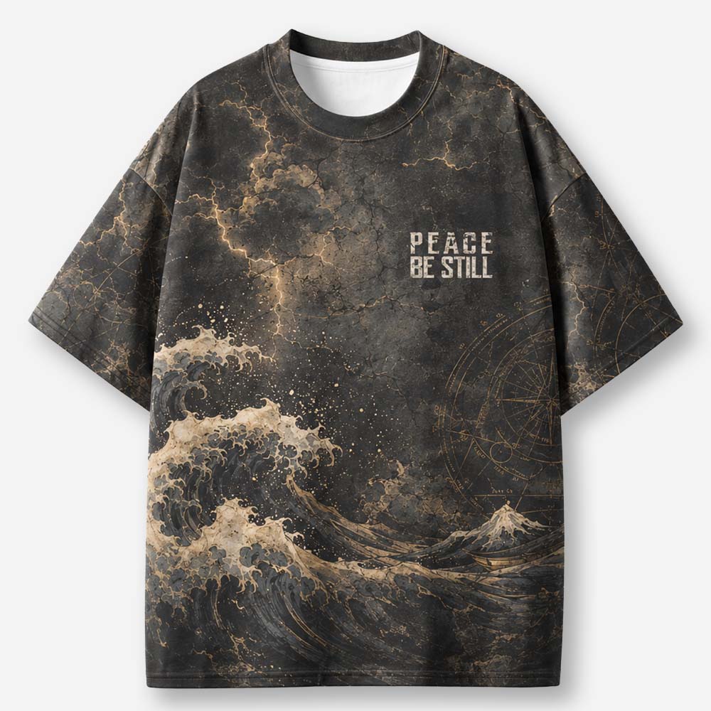 Peace Waves Eco Oversized Graphic Tees · GRS Certified