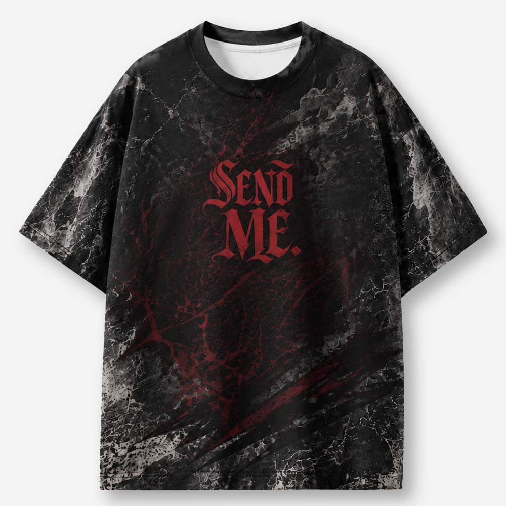 Send Me Eco Oversized Graphic Tees · GRS Certified